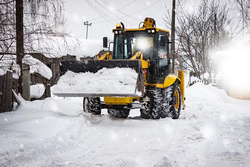 Schnee Abtransport